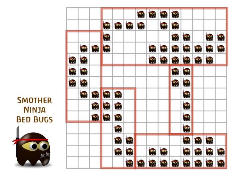 Ninja Bed Bugs (multiplication) MathPickle