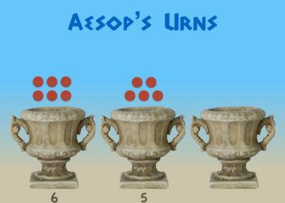 Aesop’s Urns (counting, division by 2, algebra, algorithm)