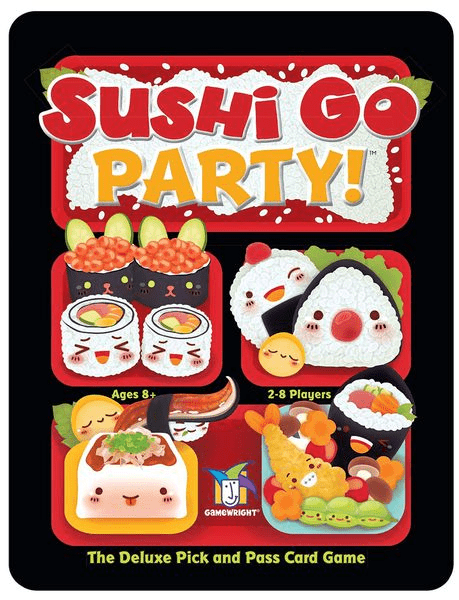 Sushi Go – Party! (2-8 Players; 20 minutes; Ages 8+)