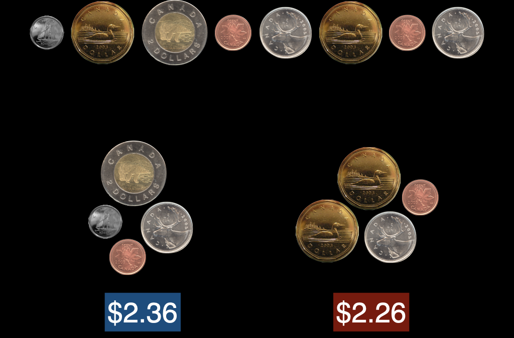 Coins in a Row (addition, game)
